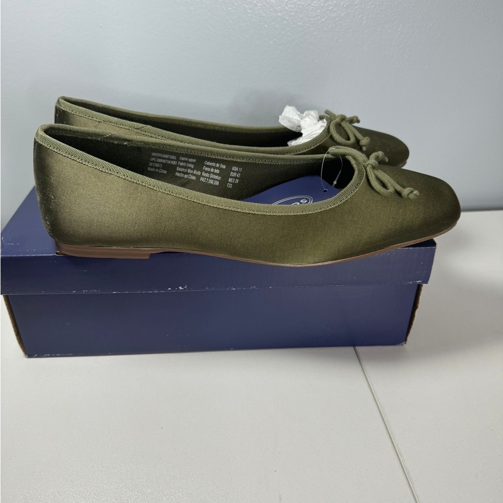 SCOOP WOMEN'S SQUARE TOE BALLET FLAT, SIZE 11
